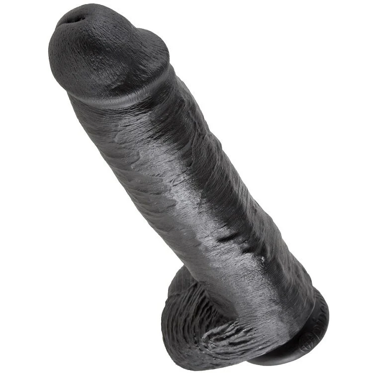 KING COCK - PENE REALISTICO NEGRO 28 CM