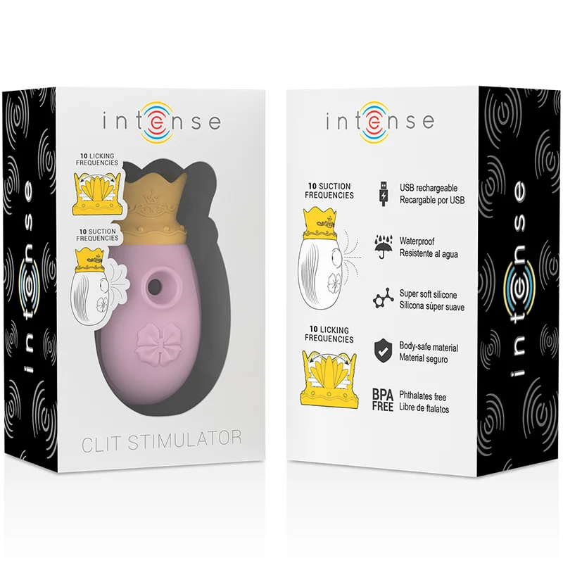 INTENSE - ESTIMULADOR CLÍTORIS 10 MODOS DE SUCCIÓN Y LICKING - ROSA - Imagem 2