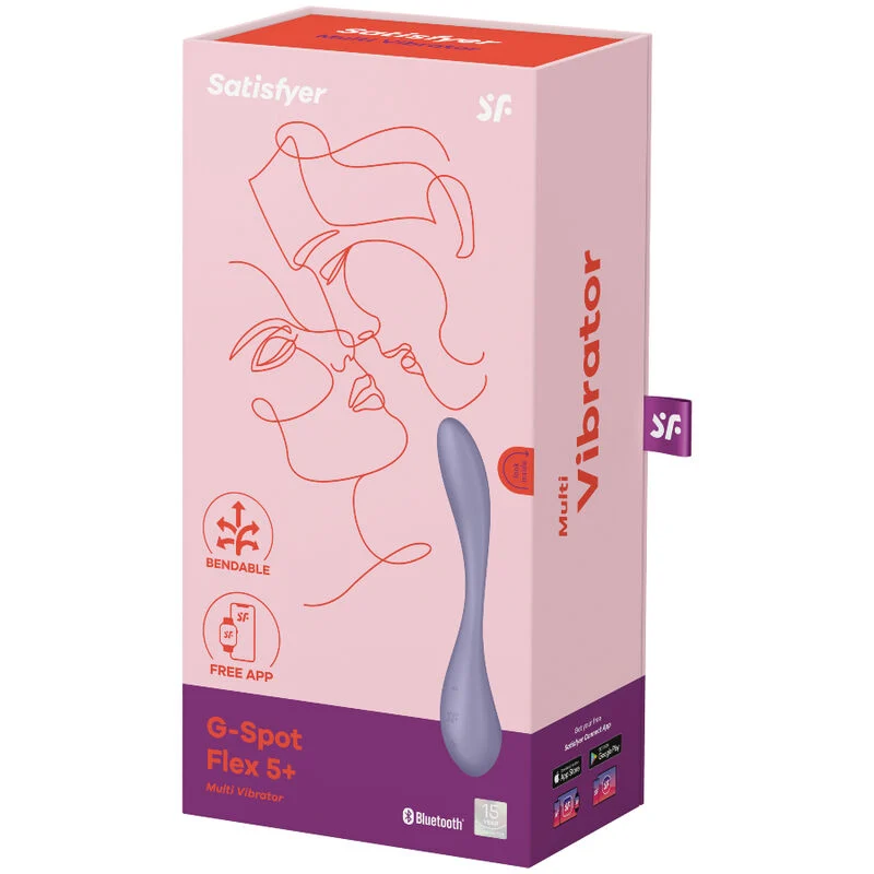 SATISFYER - G-SPOT FLEX 5 MULTI VIBRADOR AZUL - Imagem 4