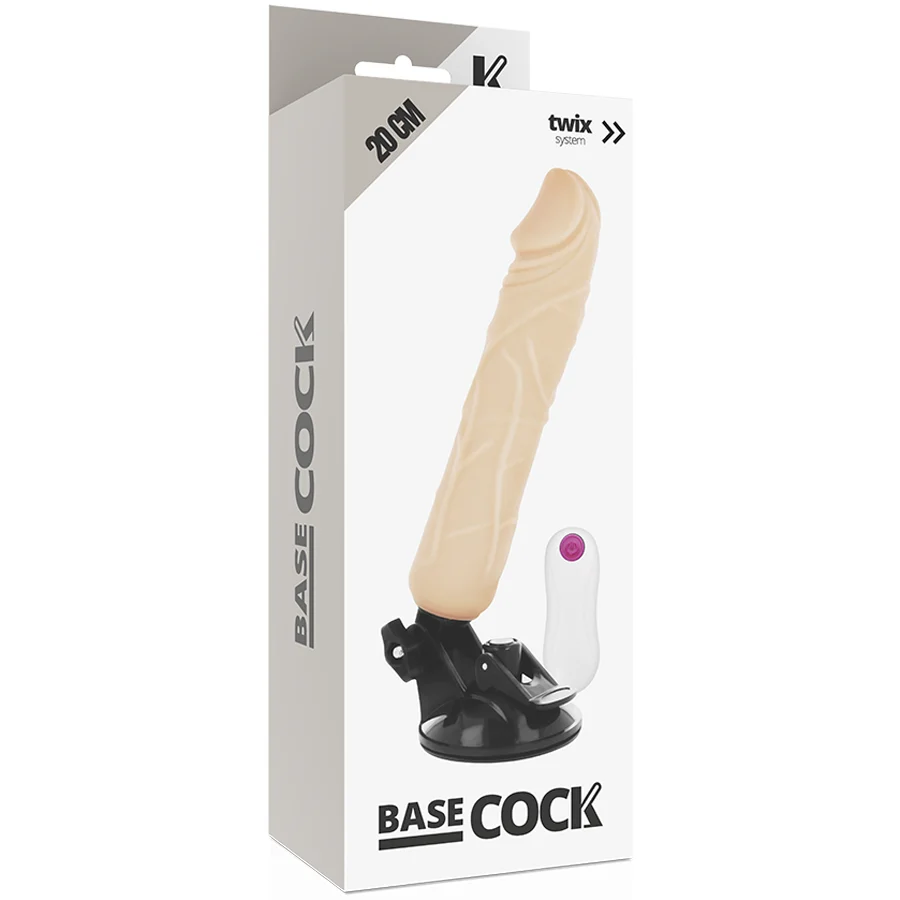 BASECOCK - VIBRADOR REALÍSTICO CONTROL REMOTO NATURAL 20 CM -O- 4 CM - Imagem 4
