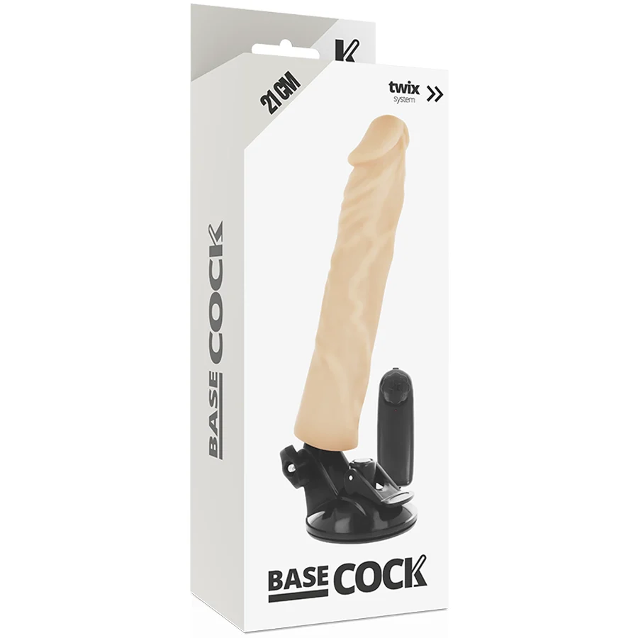 BASECOCK - VIBRADOR REALÍSTICO CONTROL REMOTO NATURAL 21 CM -O- 4 CM - Imagem 4