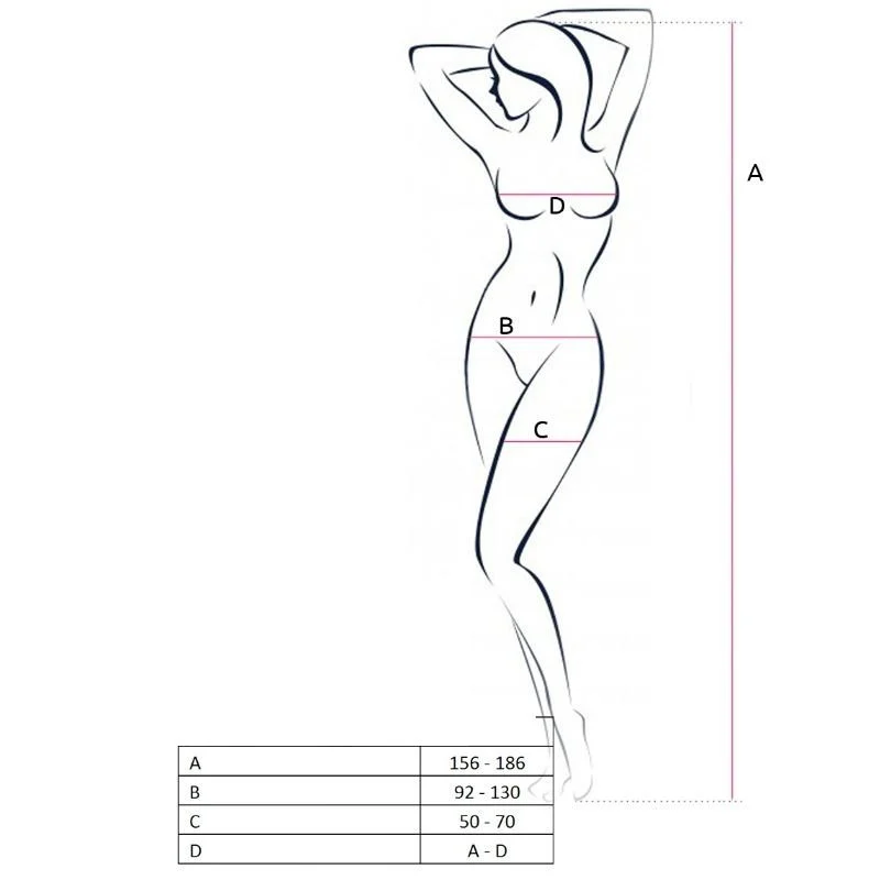 PASSION - WOMAN BS050 BODYSTOCKING NEGRO TALLA UNICA - Imagem 2