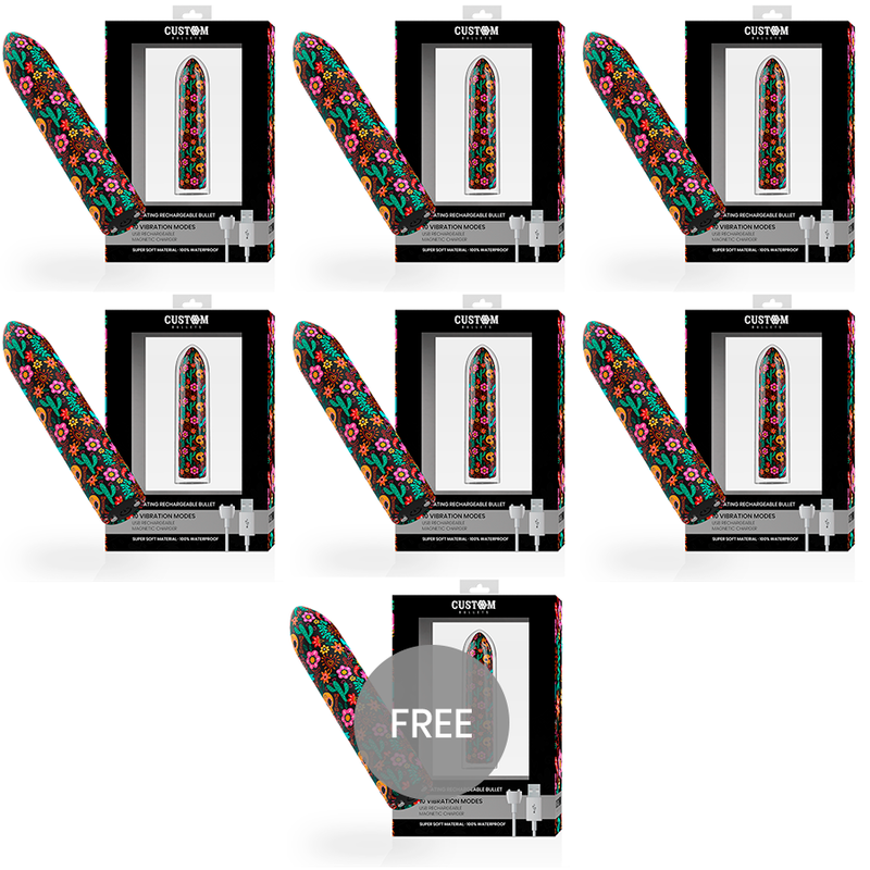 CUSTOM BULLETS - CRÂNIO RECARREGÁVEL BALA MAGNÉTICA 10 INTENSIDADES 6 + 1 GRÁTIS - Imagem 2