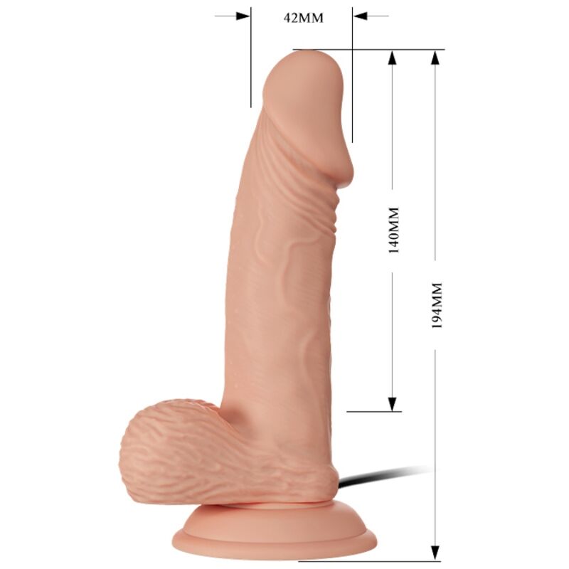 BAILE - LINDO ENCONTRO VIBRAO ZEBULON 19.4 CM NATURAL - Imagem 5