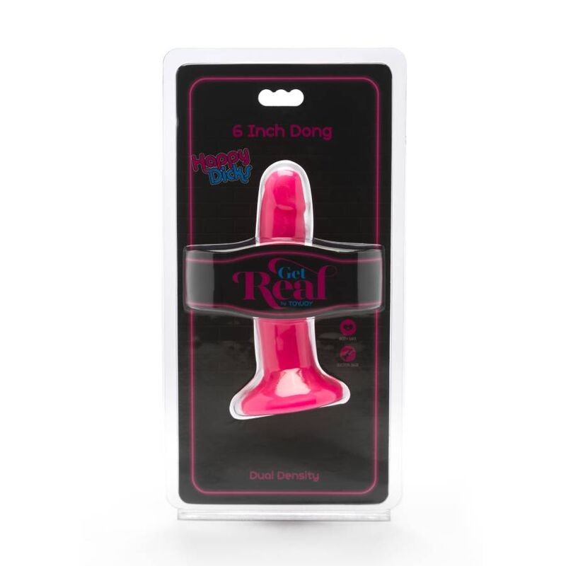 GET REAL - HAPPY DICKS DONG 12 CM ROSA - Imagem 2