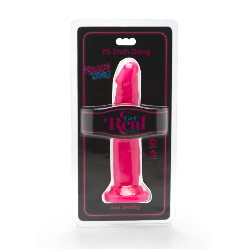 GET REAL - HAPPY DICKS DONG 19 CM ROSA - Imagem 2