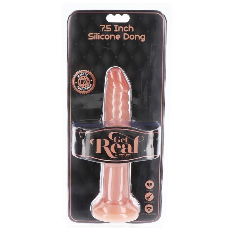 GET REAL - SILICONE DONG 19 CM PELE - Imagem 3