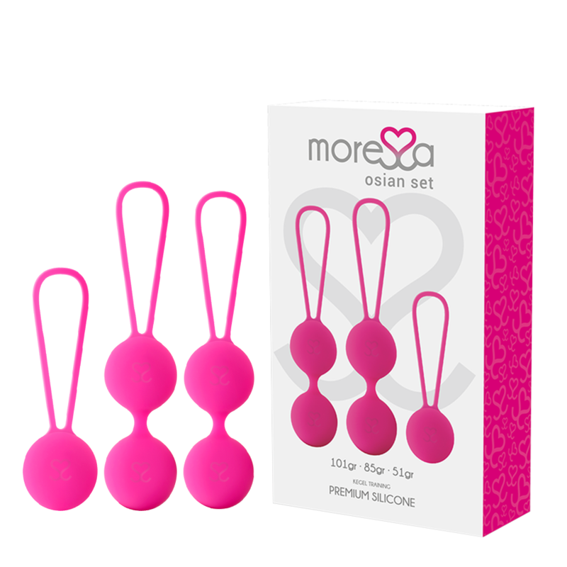 MORESSA - CONJUNTO OSIAN PREMIUM SILICONE ROSA (Osian One - 51 g Osian Two - 101 g Osian Three 85 g)