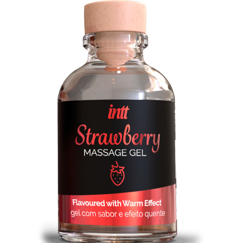 INTT MASSAGE ORAL SEX - GEL DE MASSAGEM HOT EFFECT SABOR DE MORANGO