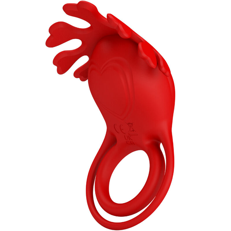 PRETTY LOVE - ANEL VIBRADOR RUBEN 7 VIBRAÕES SILICONE VERMELHO - Imagem 2