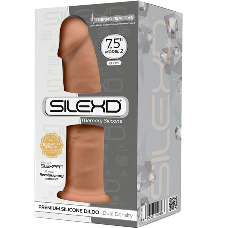 SILEXD - MODELO 2 PÊNIS REALÍSTICO PREMIUM SILEXPAN SILICONE CARAMELO 19 CM - Imagem 3