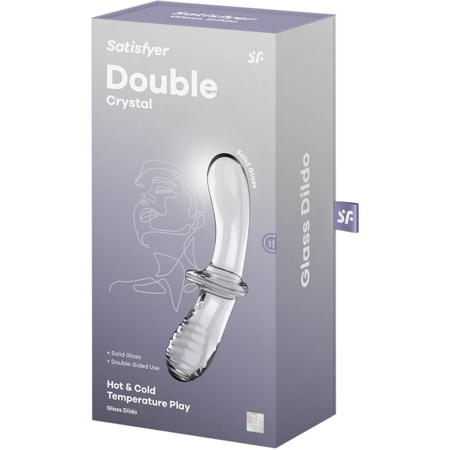 SATISFYER - DOUBLE CRYSTAL DILDO TRANSPARENTE - Imagem 5