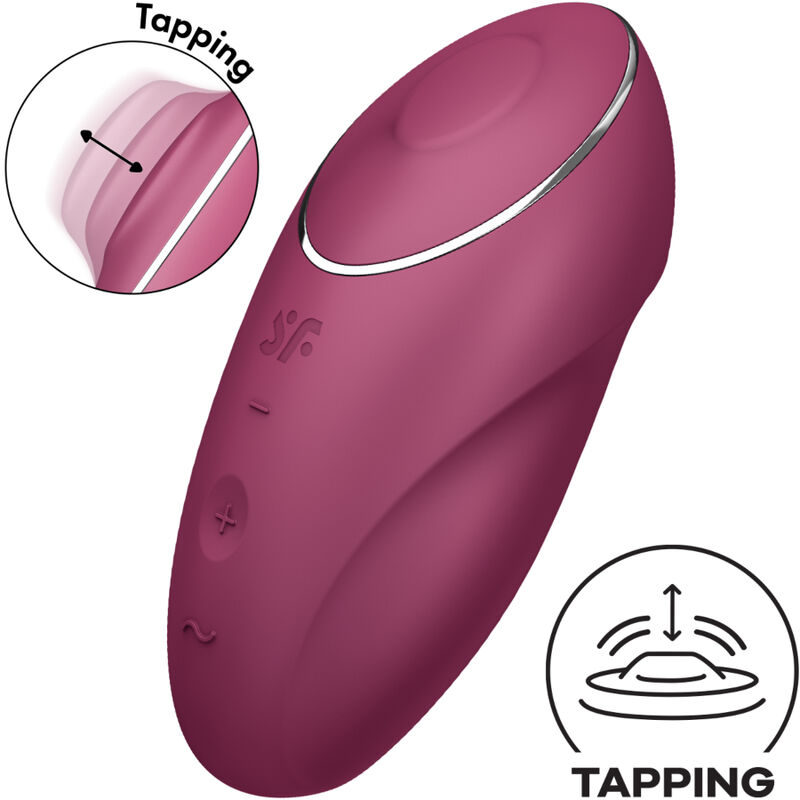 SATISFYER - TAP CLIMAX 1 VIBRADOR LAY-ON VERMELHO - Imagem 4