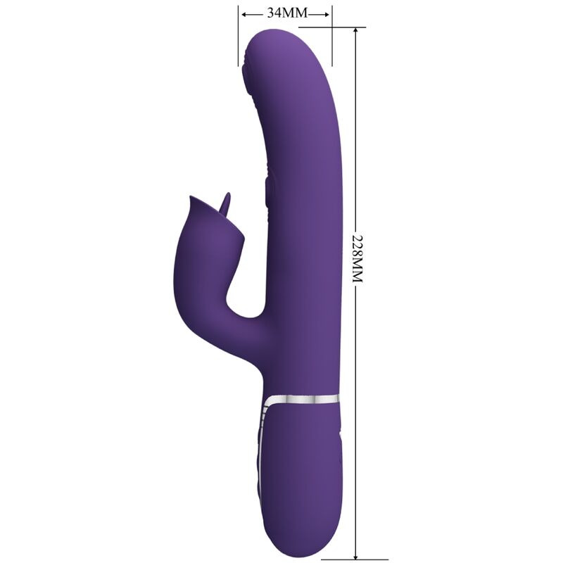 BONITO AMOR - VIBRADOR DE COELHO COM LAMBIDA ROXO - Imagem 2