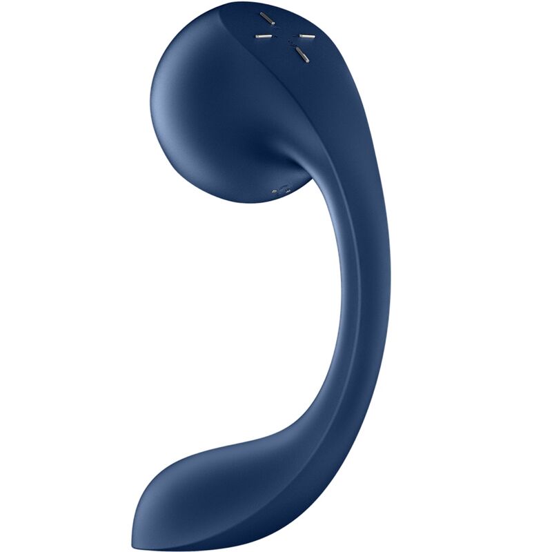SATISFYER - PRO+ WAVE 4 ESTIMULADOR DE PONTO G E AIR PULSE APLICATIVO GRATUITO AZUL ESCURO - Imagem 2