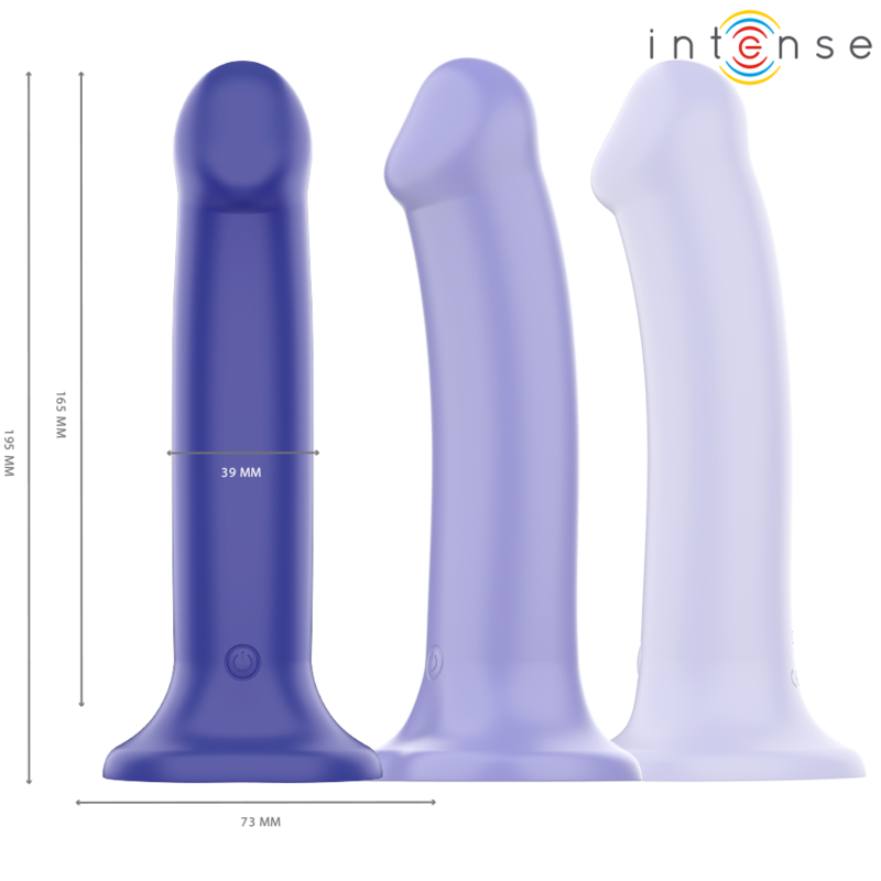 INTENSE - VICTORIA VIBRADOR COM VENTOSA 10 VIBRAÇÕES AZUL ESCURO CONTROLE REMOTO - Imagem 2