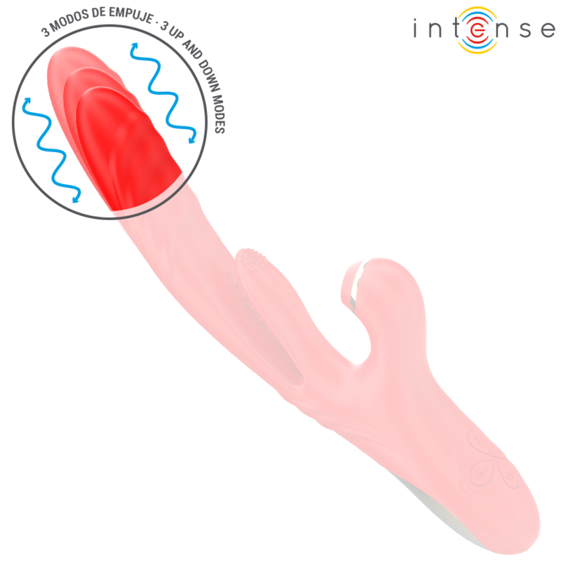 INTENSE - KAROL MULTIFUNÇÃO VIBRADOR THRUST ESTIMULAÇÃO ONDAS ESTIMULANTES VERMELHO - Imagem 3