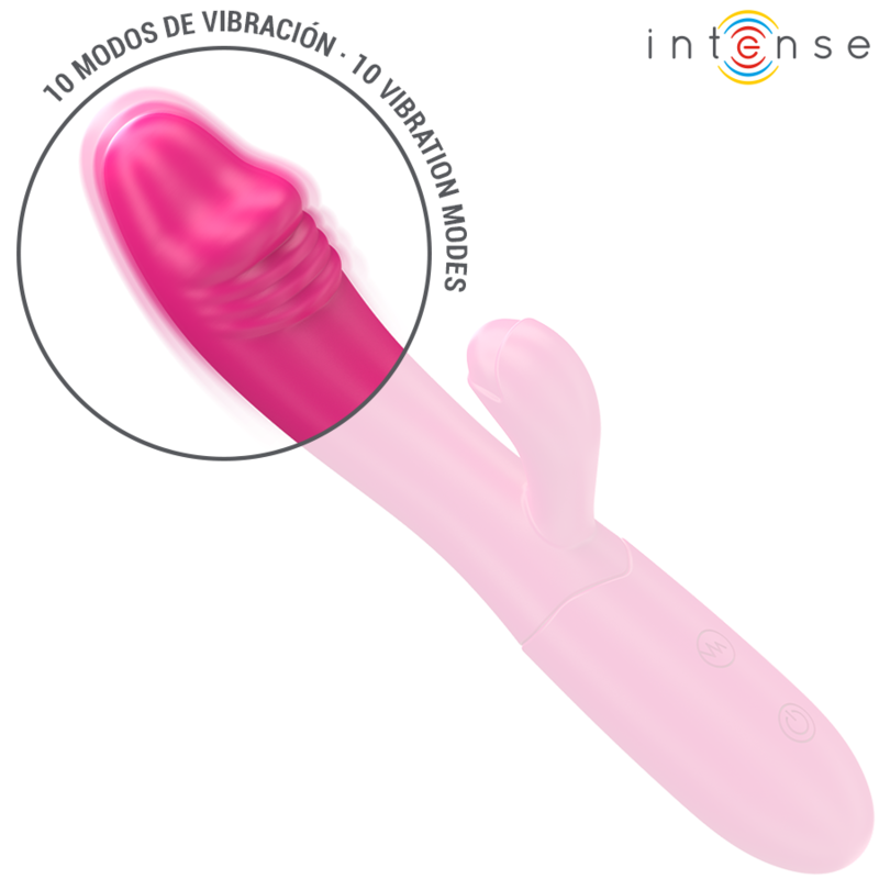 INTENSE - IVY VIBRADOR FLEXÍVEL 10 VIBRAÇÕES COM LÍNGUA ESTIMULANTE ROSA - Imagem 3