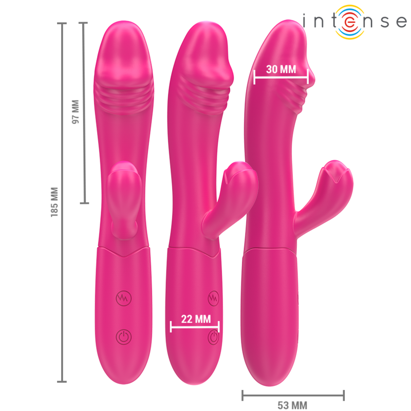 INTENSE - IVY VIBRADOR FLEXÍVEL 10 VIBRAÇÕES COM LÍNGUA ESTIMULANTE ROSA - Imagem 2