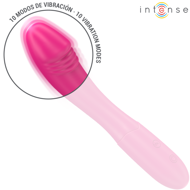 INTENSE - BELINDA VIBRADOR 19 CM FLEXÍVEL 10 VIBRAÇÕES ROSA - Imagem 3