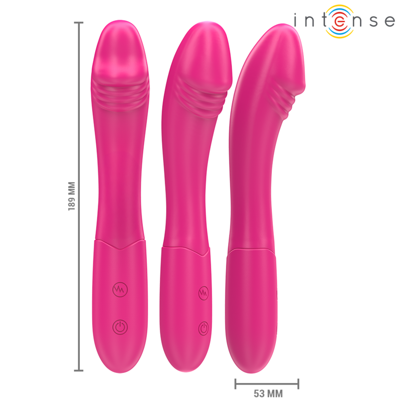 INTENSE - BELINDA VIBRADOR 19 CM FLEXÍVEL 10 VIBRAÇÕES ROSA - Imagem 2