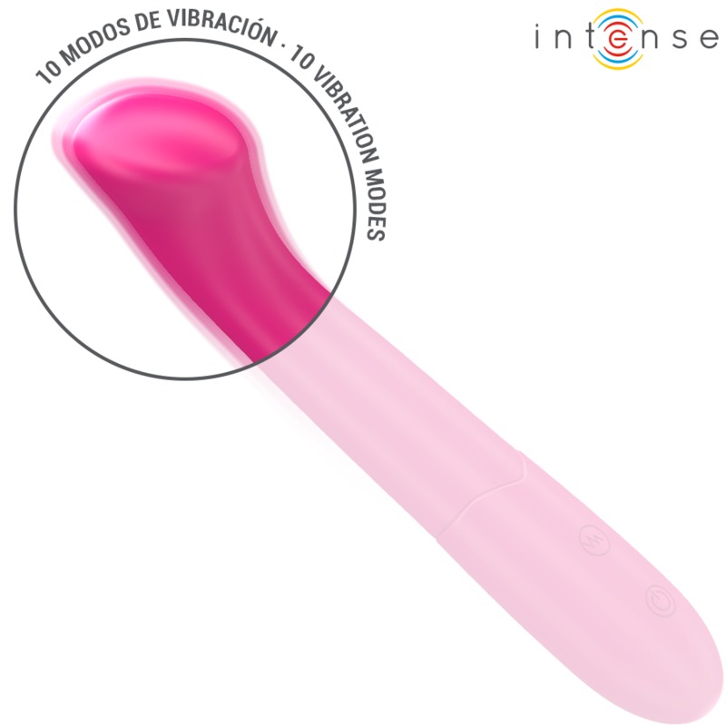 INTENSE - PATY VIBRADOR 19 CM FLEXÍVEL 10 VIBRAÇÕES MODELO 2 ROSA - Imagem 3