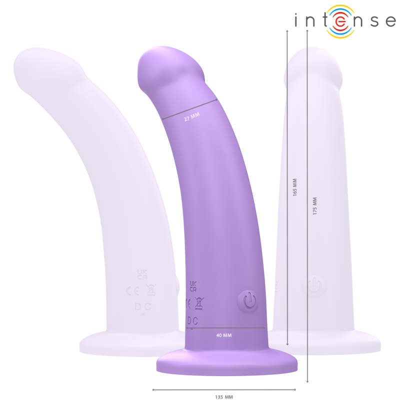 INTENSE - EDDIE VIBRADOR 17,5 CM 10 VIBRAÇÕES ROXO CONTROLE REMOTO - Imagem 2
