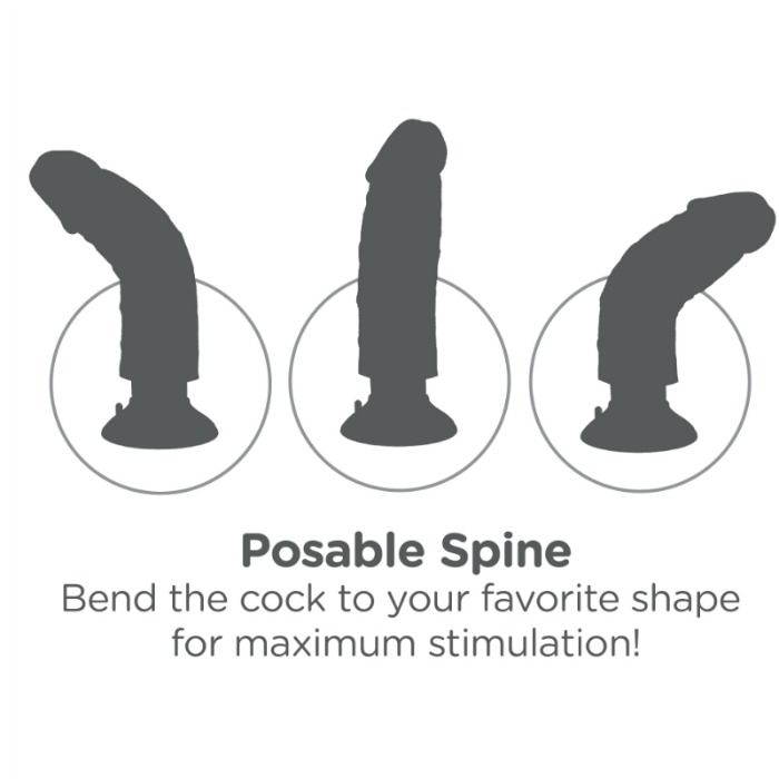 KING COCK - VIBRADOR DILDO 20.32 CM NATURAL - Imagem 2