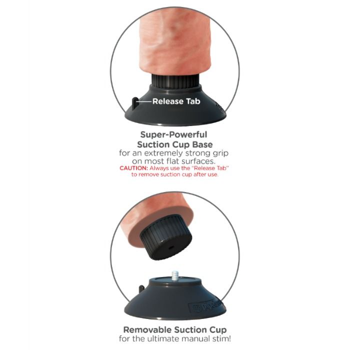 KING COCK - DILDO VIBRANTE COM TESTÍCULOS 25.5 CM COR NATURAL - Imagem 2