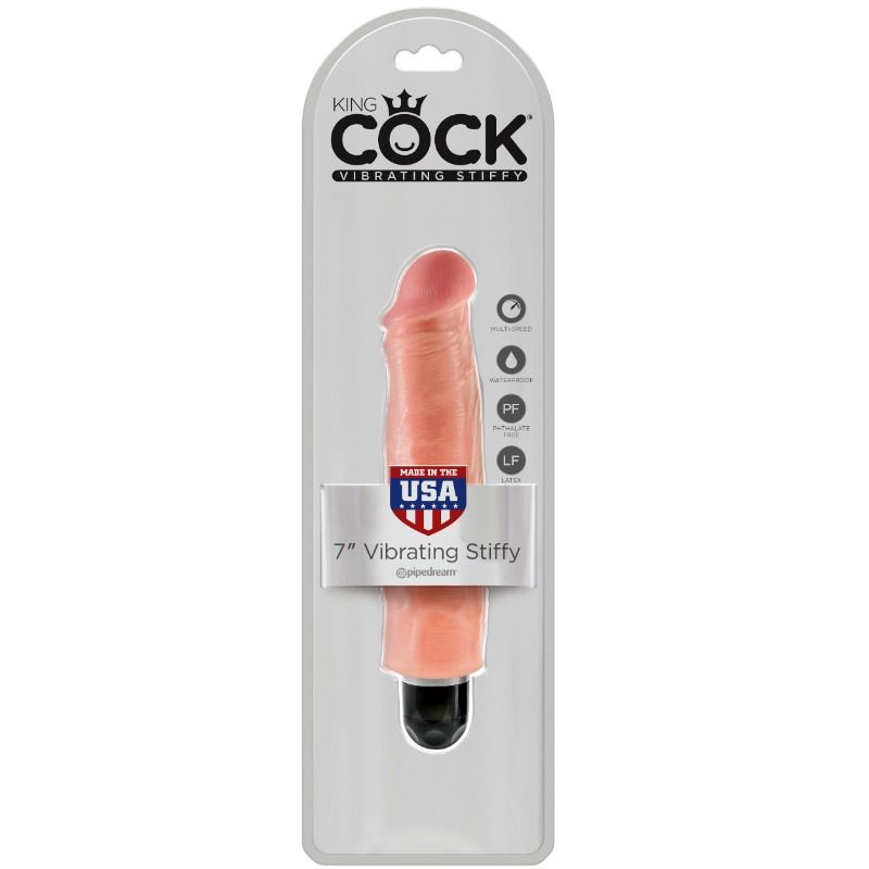 KING COCK - VIBRADOR REALÍSTICO STIFFY 17.8 CM NATURAL - Imagem 3