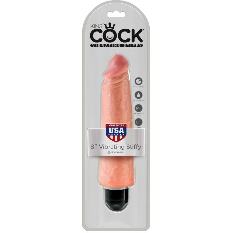 KING COCK - VIBRADOR REALÍSTICO RÍGIDO 20,3 CM NATURAL - Imagem 3
