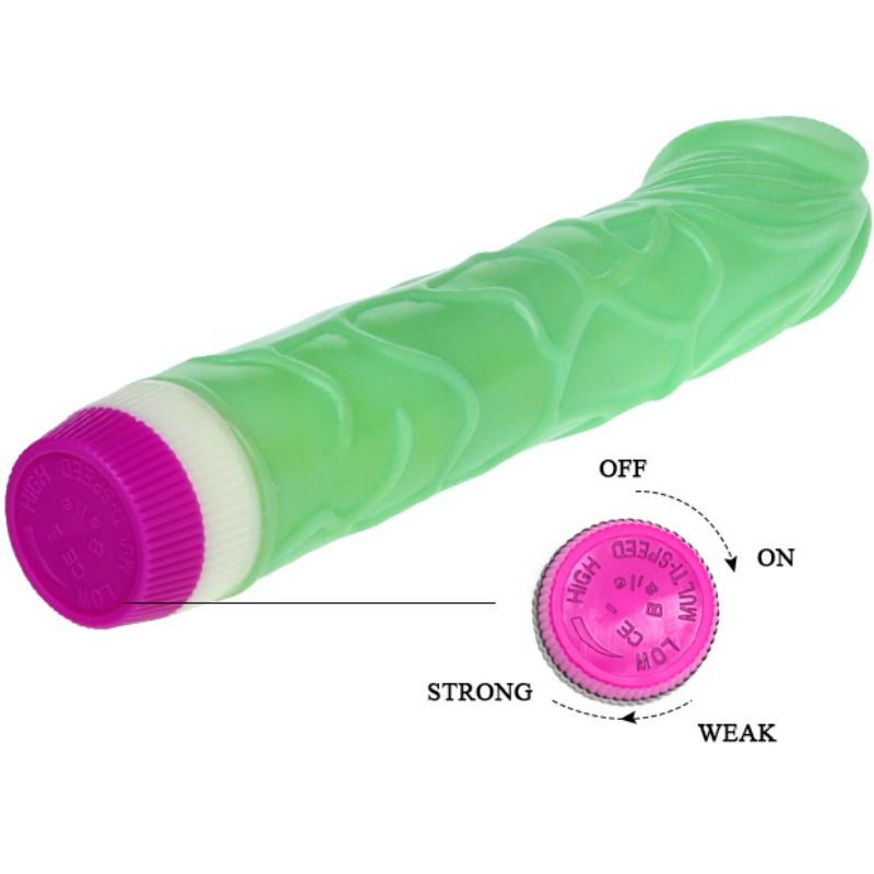 BAILE - VIBRADOR WAVES OF PLEASURE 23 CM VERDE - Imagem 4