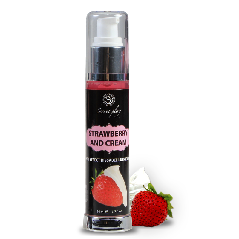 SECRETPLAY - LUBRIFICANTE 2-1 EFEITO TÉRMICO MORANGO E CREME 50 ML